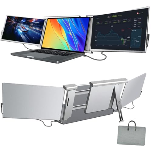 Image of Laptop Multi-Screen Extender, /15.6 inch 1080P FHD IPS Dual Portable Monitor, Compatible with 12 inch -16 inch Laptops,USB-C ，for Remote Work, Traders, Programmers（Easy to Use）