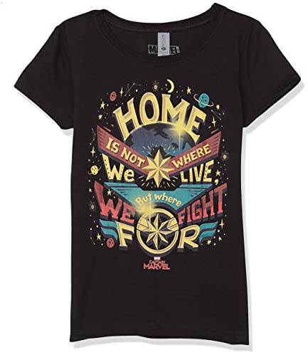 T-shirt Marvel Girl Earth Fight haut noir manches courtes S
