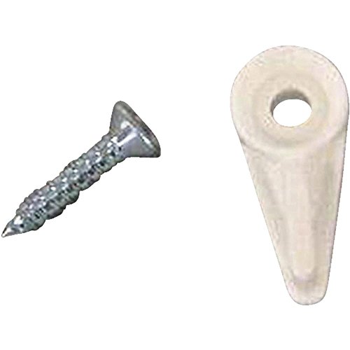 United States HDW WP-9877C 8 Count White Screen/Storm Clips, 15/16" by 5/32"