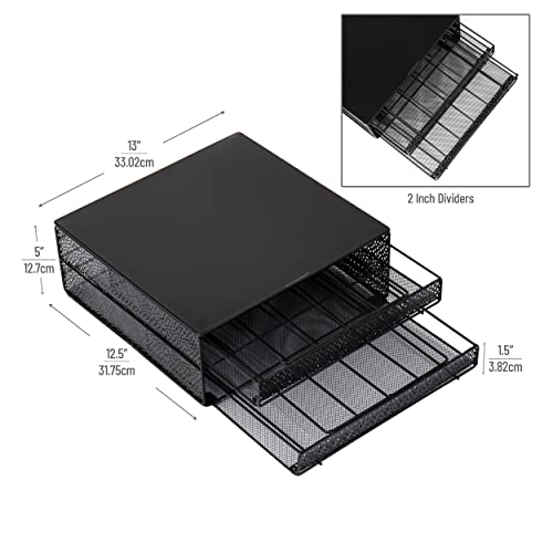 Mind Reader Storage Drawer Coffee Pod Holder, 72 Capacity, Black #TOP2
