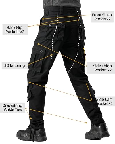 Men's Camo Cargo Pants,Military Tactical Ripstop Hiking,Lightweight Outdoor Pants with Multi Pockets3