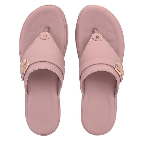 Image of Moshun Women's Thong Sandals /Flip-Flops | Bounce Back Technology with Arch Support | Women Footwear for Office| Doctor Sandal | Orthopaedic Sandal for Office, Travel & Outdoor