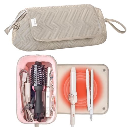 Leuded Hair Tools Travel Bag with Heat Resistant Mat for Shark Airwrap
