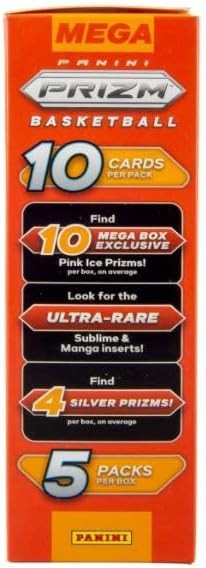 2024-25 Panini Prizm Basketball Trading Cards Mega Box - Pink Ice