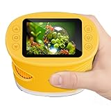 1000X Handheld Microscope for Kids, Temodu Portable Digital Miniscope 2.0" Screen Educational Microscope Science Kits, Used as a Birthday, Ages 3+
