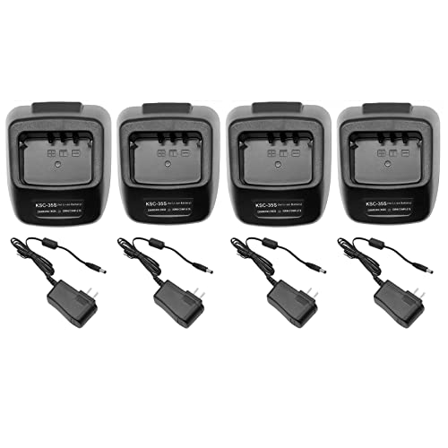 Chargeur KSC-35S pour réparer les pannes de batterie Kenwood KNB-45L TK-2200 TK-3202 - Pack de 4