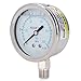Hyuduo YN-60 Glycerin Filled Pressure Gauge, Stainless Steel, 1/4 NPT Thread, 0-10 MPa, Industrial Grade, for Air Water Hydraulic Oil Pressure Measurement