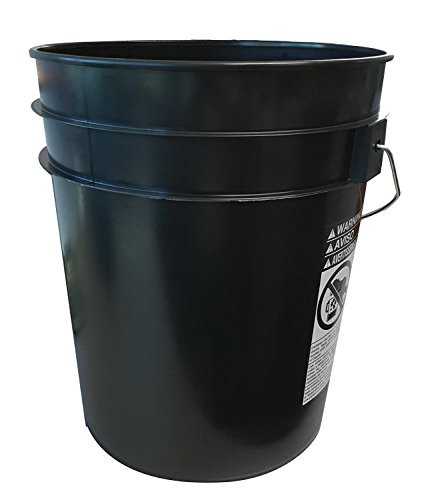 Argee RG5500BK/10 Plastic Bucket, 5 gallon, Black, 10 Count
