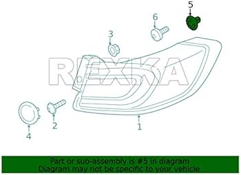 Amazon.com: Rexka 15pcs Tail Lamp Assembly Retainer Clip Grommet