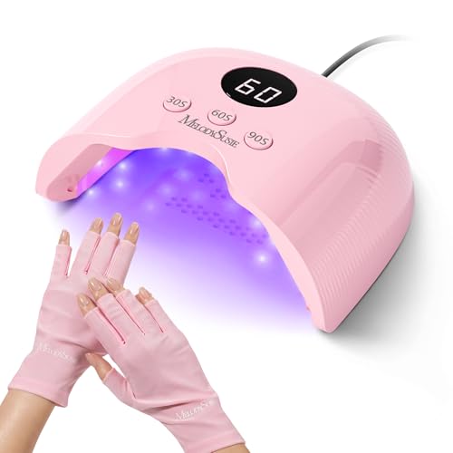 Lampe UV Gel MelodySusie P-Plus30A 24W Rose avec Gants