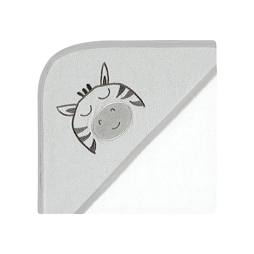 Image of Hudson Baby Unisex Baby Animal Hooded Towel 3pk and 15 Washcloths, Safari, One Size