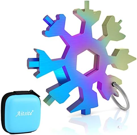 Aitsite 18-in-1 Snowflake Multi Tool Stainless Portable Steel Multi-Tool for Outdoor Travel Camping Adventure Daily Tool (Color)