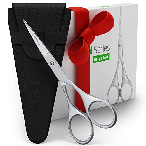 Suvorna 4,5 zoll bartschere, haarschere friseurschere profi haarschneideschere, nasenhaar schere, barber scissors - friseur schere kinder - hair cutting scissors, haar schere klein, hair scissors.