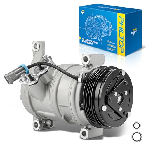 Image of PHILTOP 19130457 Air Conditioner AC Compressor for Chevy Silverado /Sierra 1500 2000-2002 4.8L /5.3L,Tahoe /Suburban 1500 /2500 /Silverado 2500 2000-2002,Escalade 02,Savana 3500 2003-2017,Yukon 2000