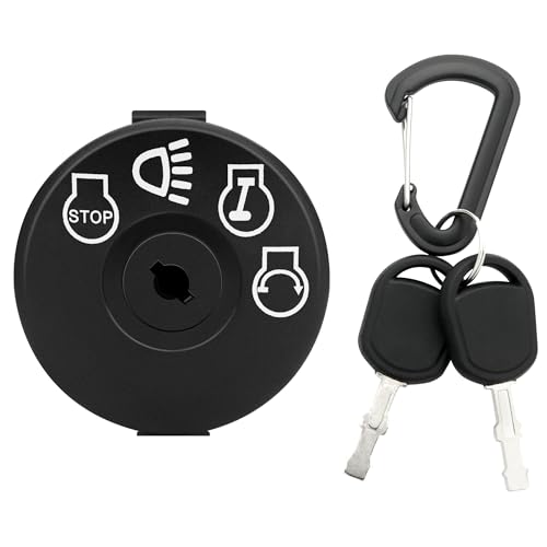 Ignition Switch with Key 4-Position 7-Terminals for Cub Cadet Husqvarna Craftsman John Deere MTD AYP Delta Stratton Gernerac Lawn Mower Replace 532175566 175566 YTH1542XP 925-04227B 925-1741 GY20074