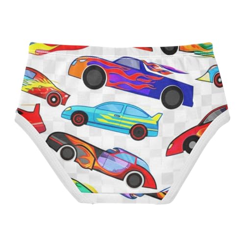 Cartoon Toddler Underwear Custom 2t Cotton Cute Panties Girl Colorful Cartoon Race Cars Briefs Kids Undies2