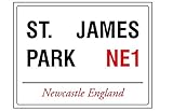 Plaques murales en métal. St James Park Newcastle Londres Plaque murale en métal de style rétro shabby chic vintage 150 mm x 100 mm