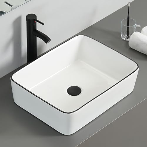 24" Barn Door Bathroom Vanity, Farmhouse Style Standing Pedestal Cabinet with Square White Ceramic Vessel Sink
