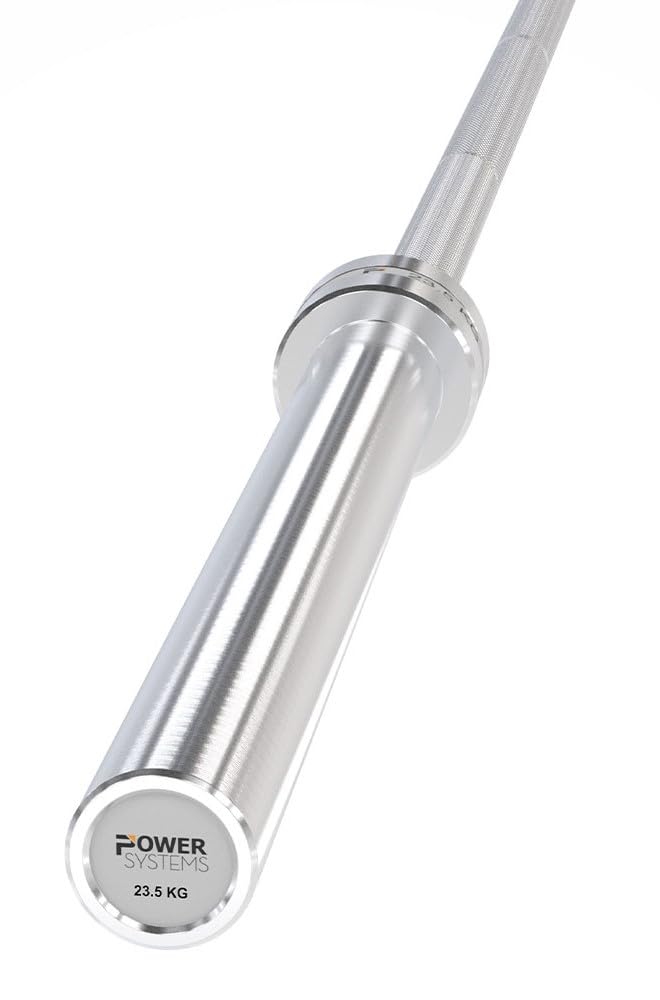 Power Systems 23.5kg Squat Bar - Designed specifically for Powerlifters with aggressive knurling and a 17.5