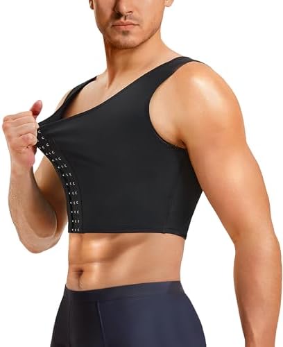 TAILONG Mens Compression Corset Vest Hide Gynecomastia Chest Bind...
