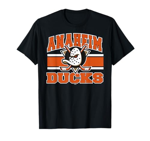 Anaheim Ducks Stripe Black Officially Licensed T-Shirt