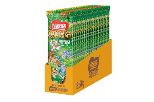 NESTLÉ JUNGLY Chocolate con leche y galleta 19x90g