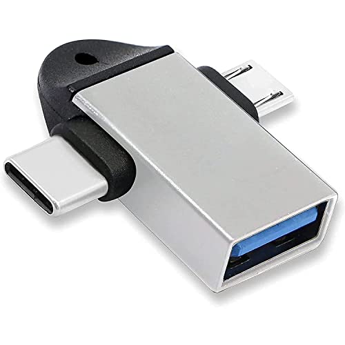 Image of TROXXON 2 in 1 Type C and Micro OTG Male to USB A 3.0 Female High Speed Data Transfer for Laptop Mobiles Tablet Smartphone Compatible C Type and Micro OTG Adapter Connector Devices