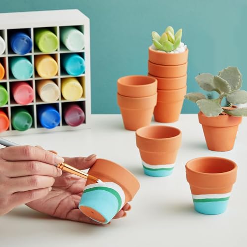 HDKAJL 20Pcs Small Terracotta Plant Pots, 4.5cm Mini Flower Pots,Small Ceramic Plant Pots with Drain Hole, Tiny Terracotta Pots for Cactus Succulent House Plants Flowers DIY Home Office Indoor Outdoor - Image 4