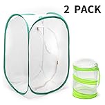 Insect and Butterfly Habitat Cage, Terrarium with Pop-up Design, for Nature Observation, Butterflies and Insects Raising, etc. 23.6 Inches Tall, with A Mini Habitat Cage (Pack of 2)
