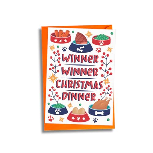 Winner Christmas Card Chicken Flavour - The Card Your Dog Can Eat!