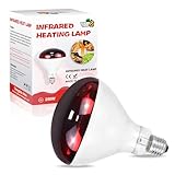 LUCKY HERP Heat Lamp for Chickens, 250 Watt Red Heat Lamp Bulbs, Infrared Heat Lamp for Chickens, Chicks, Reptile, Pets, Brooder Coop, Poultry (1 Pack)