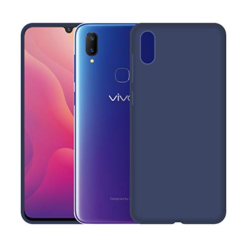 Image of Case Creation Luxurious OG Series for Vivo V11 Pro Case Cover,Anti-Dirty Slim Case Frosted Matte Cute Candy TPU Raised Bezel (Splash of Color) Back Cover for Vivo V11 Pro -Navy Blue