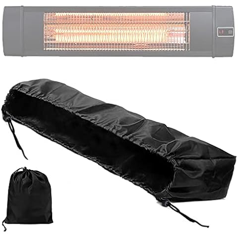 Wall-Mounted Patio Heater Cover - Black 36.5''L *9.5''H *6.5 '' W Electric Heater Cover,420D Oxford Waterproof Dustproof Infrared Heater Covers for Indoor Outdoor Garage Backyard Hanging Patio Heaters Cover
