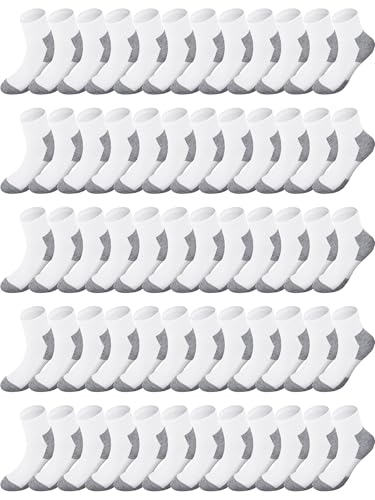 Tarpop 100 Pairs Bulk Mens Socks, moisture-wicking athletic ankle socks