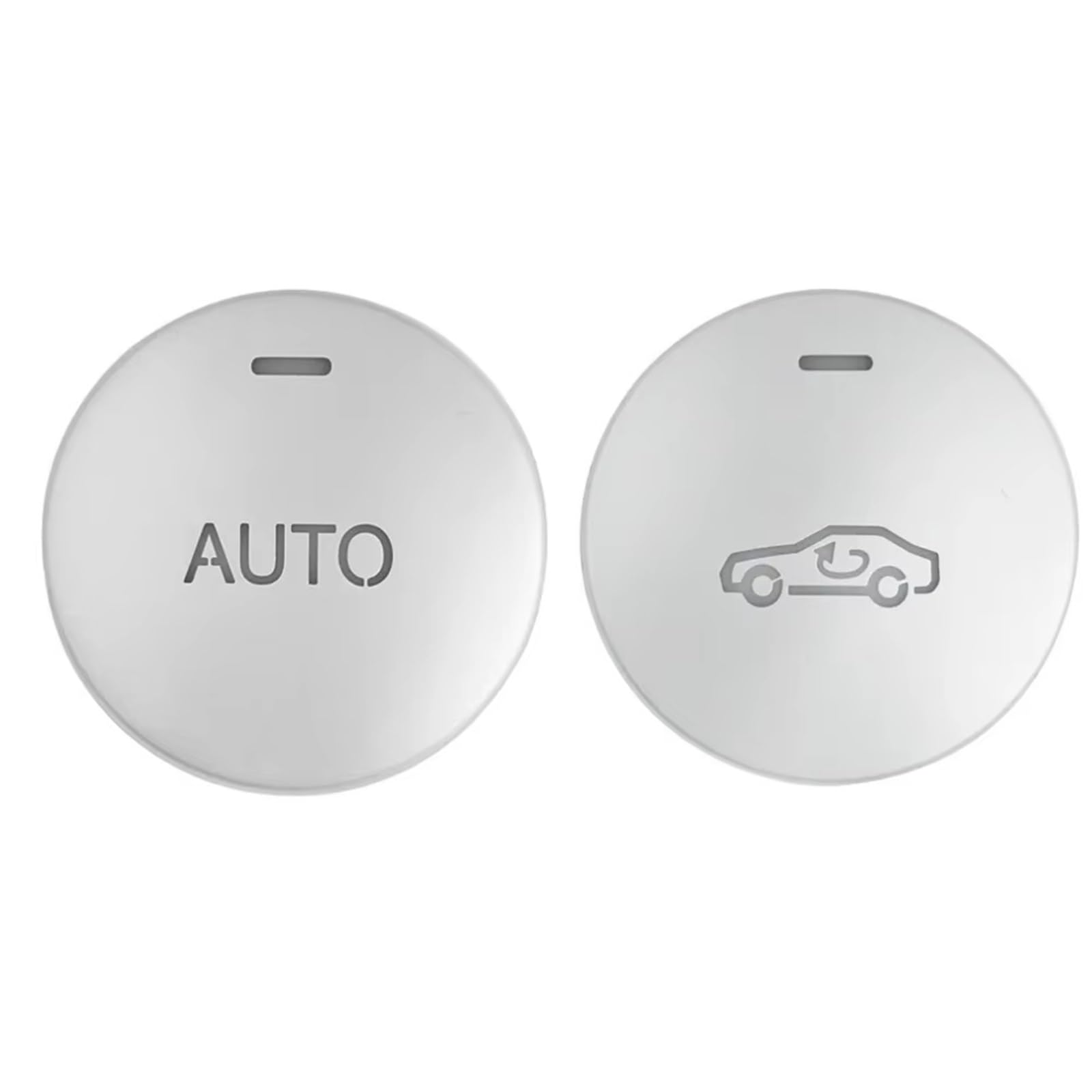 Decorative Stickers Compatible with Benz C E CLS GLK Class W204 W212 Car Center Console Air Conditioning Volume Buttons Sticker Cover(Silver)