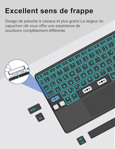 Clavier Honor Pad X8a tactile multipoint avec étui rétroéclairé 7 couleurs - 3