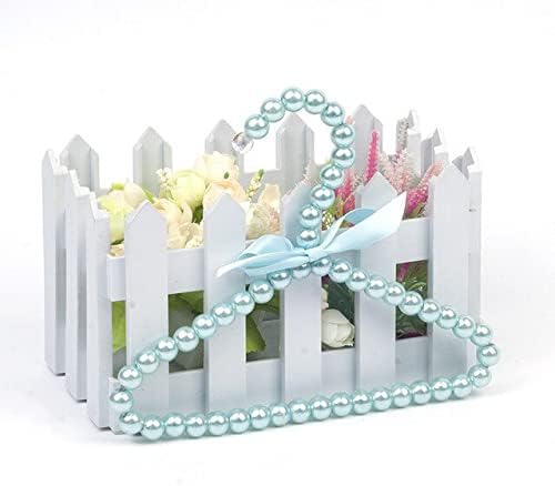 20cm Plastic Imitation Pearl Clothes Hanger Bow Dress Coat Wardrobe Storage Organizer Dry Rack for Children Kids (3,25pcs)