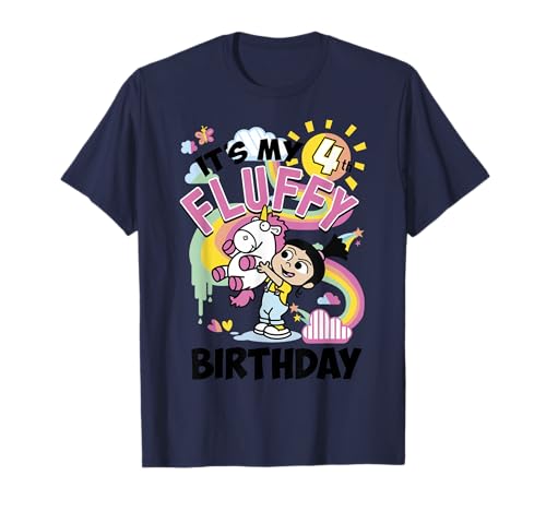 Despicable Me Minions Agnes It's My 4th Fluffy Birthday T-Shirt
