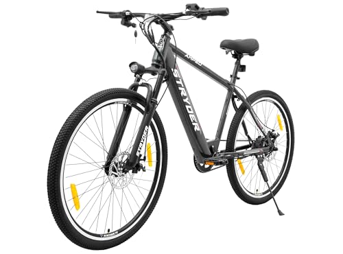 Image of Stryder Amped 27.5T Electric Cycle for Men & Women 36V Internal Battery Upto 35km Range Waterproof LCD Display EN06 Dual Disc Brakes Front Suspension || Height 5.4 to 6 feet (Grey)
