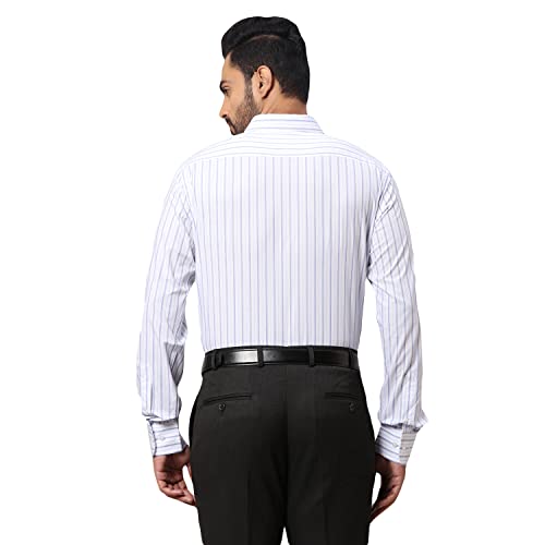 Image of Park Avenue Men's Pure Cotton Solid Pattern Slim Fit Semi Cutaway Collar Full Sleeve Formal Shirt