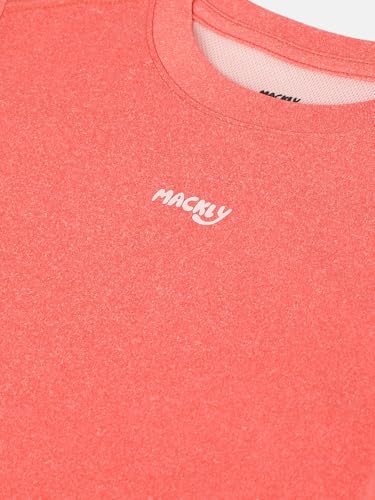 Image of mackly Kids Unisex Round Neck Sports T-Shirt | Soft, Breathable Activewear for Boys & Girls, Perfect for Sports & Play