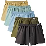 [Metakey] ニット トランクス メンズ 下着 無地 超長綿 抗菌防臭加工 大きいサイズ 50-125kg対応 3枚セット 4枚セット 5枚セット インナー アンダーウェア 前開き ボタンあり オールシーズン (XL, #05-5枚組)