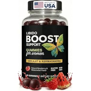 Libido Booster for Women Gummies – Fast Acting Intimacy and Mood Support Libido Gummies for Women with Shilajit and Ashwagandha – 60 Ct (Sweet)