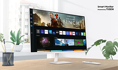 Samsung 32" M70B Series 4K Uhd Usb-C Smart Monitor & Streaming Tv, 4Ms, 60Hz, Hdr10, Wireless Display, Slimfit Camera, Gaming And Iot Hubs, Alexa Built In, 2022, Ls32Bm703Unxza, White #TOP5