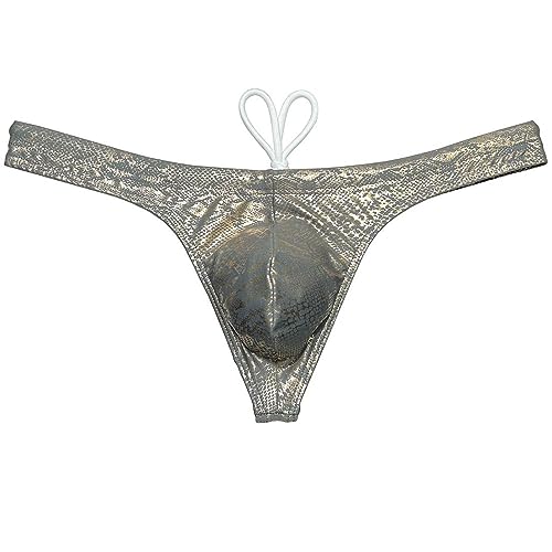 OROCOJUCO Mens Metallic Shiny Thong Swimsuit Bulge Pouch Bikini Swimwear Adjustable Board Surf Short Trunks Swim Tangas4