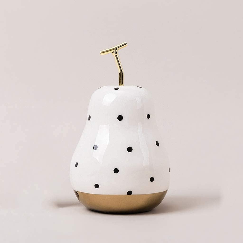 Statue Sculpture Crafts Orchard Ceramic Pear Décor Artificial Fruit Ornament Table Decor Wave Point Home and Garden Decoration