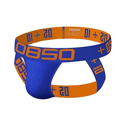 Faringoto Bragas de los hombres Jockstrap Ropa interior de los hombres Gay Thong Hombre Escritos Calzoncillos Slip Bolsa de algodón, azul, S Cover