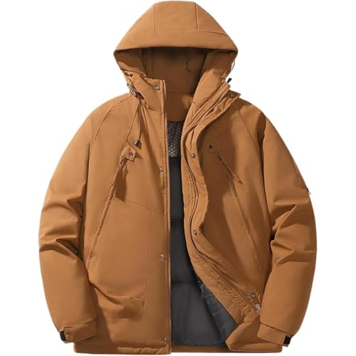 Veste matelassée homme chaude à capuche blouson doudoune zippée et rembourrée