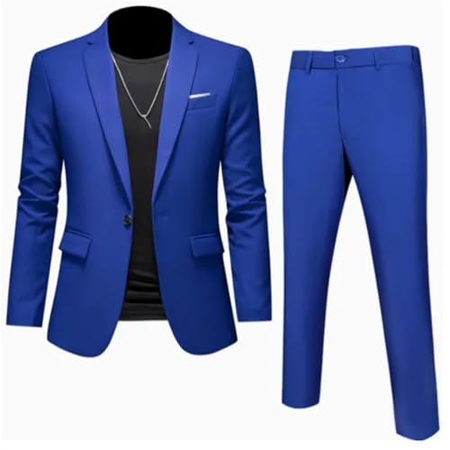 Men Suits Cardigan Outerwear Single Breasted Blazers Solid Zipper Fly Ankle Length Pants Business Pockets4