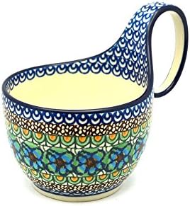 Polish Pottery Loop Handle Bowl - Unikat Signature U151